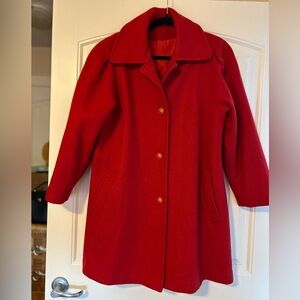 Classic Red Women's swing coat